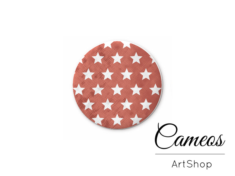 Round handmade glass cabochons 8mm up to 25mm, Stars- L304 - Cameos Art Shop