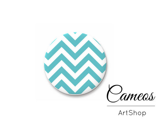 Round handmade glass dome cabochons 8mm up to 25mm, Chevron- L387 - Cameos Art Shop