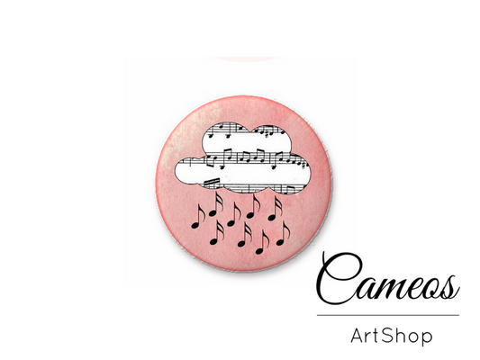 Round handmade glass dome cabochons 8mm up to 25mm, Pink Cloud- L424 - Cameos Art Shop