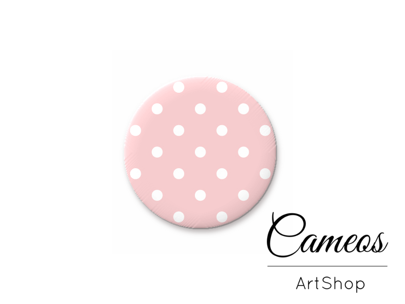 Round handmade glass dome cabochons 8mm up to 25mm, Dots- L430 - Cameos Art Shop