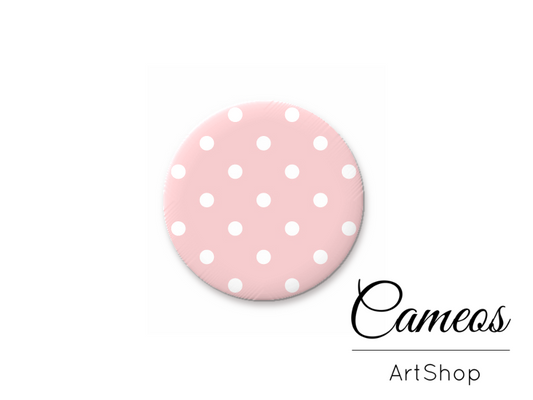 Round handmade glass dome cabochons 8mm up to 25mm, Dots- L430 - Cameos Art Shop