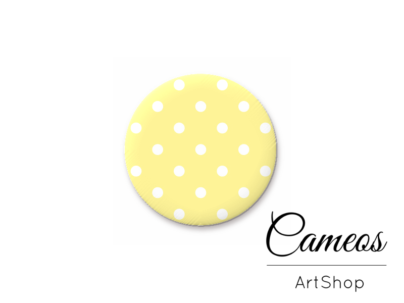 Round handmade glass dome cabochons 8mm up to 25mm, Dots- L431 - Cameos Art Shop