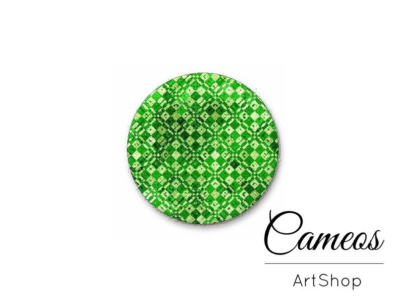 Round handmade glass dome cabochons 8mm up to 25mm, Retro- L493 - Cameos Art Shop