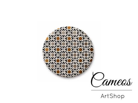 Round handmade glass dome cabochons 8mm up to 25mm, Retro- L502 - Cameos Art Shop