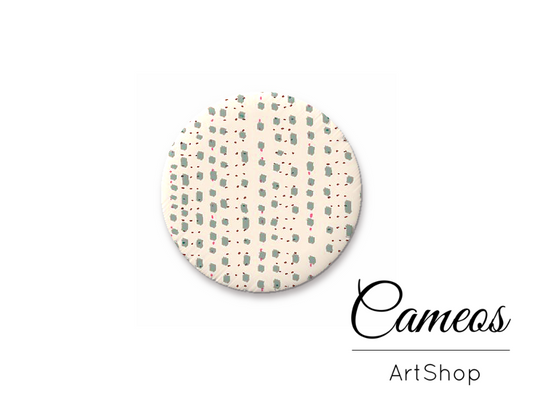 Round handmade glass cabochons 8mm up to 25mm, Retro Motive- L55 - Cameos Art Shop