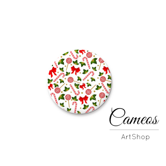 Round handmade glass cabochons 8mm up to 25mm, Floral- G604