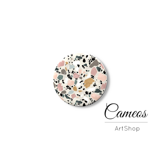 Round handmade glass cabochons 8mm up to 25mm, Abstract Motive- L655