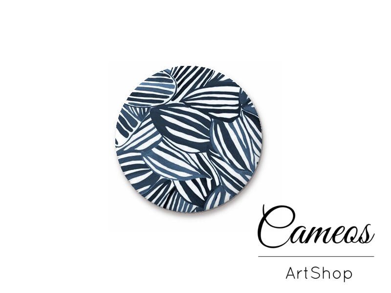 Round handmade glass cabochons 8mm up to 25mm, Retro Motive- L70 - Cameos Art Shop