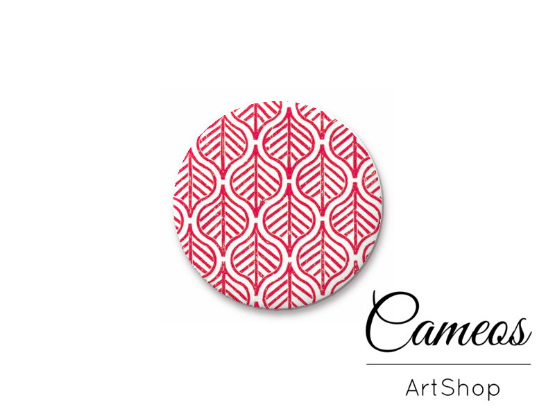 Round handmade glass cabochons 8mm up to 25mm, Retro Motive- L71 - Cameos Art Shop