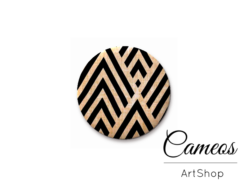 Round handmade glass cabochons 8mm up to 25mm, Strieps Motive- L73 - Cameos Art Shop