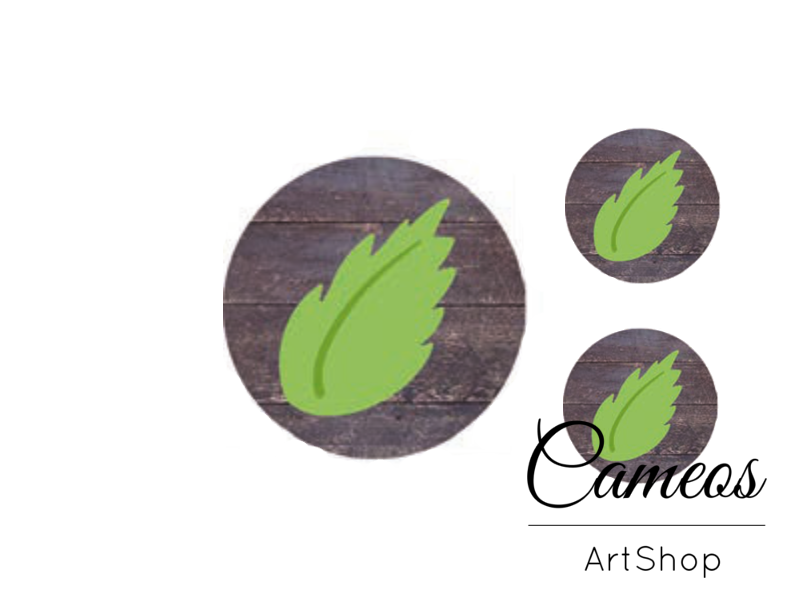 Glass cabochon set 1x25mm and 2x12mm or 1x20mm and 2x10mm, Floral- S1401 - Cameos Art Shop
